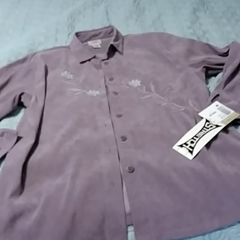 Rock the Vintage Teddi Purple Button Up Top